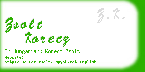 zsolt korecz business card